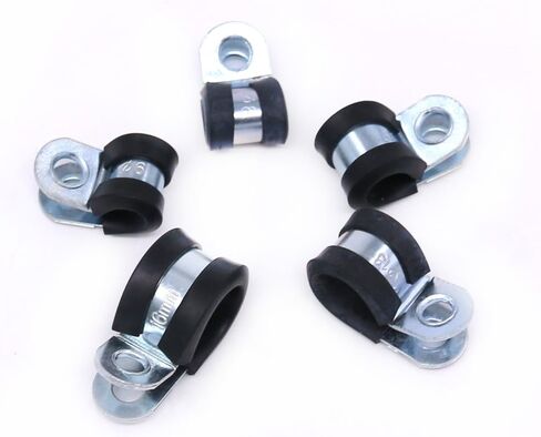 Hilitchi 47-Pcs Zinc Plated Steel Rubber Insulated Clamp Assortment Kit - 1/4~5/8 inch (6.5mm - 16mm) in Saudi Arabia