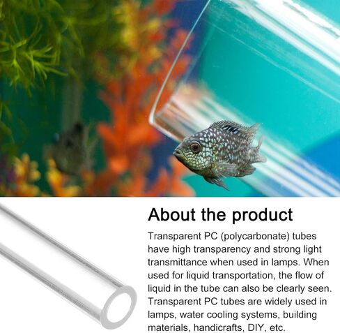 Plastic Pipe Rigid Polycarbonate Round Tube Clear, [for Lighting, Models, Water Plumbing] - 0.2x0.2"(4x5mm), 6"(160mm) Length/Transparent / 5 Pcs in Saudi Arabia