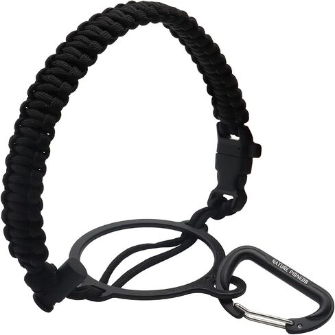 NATURE PIONEOR Paracord Handle for Wide Mouth - Safety Ring, and Carabiner - Fits 14oz to 64oz Stainless Steel Water Bottles(Black)… in Saudi Arabia