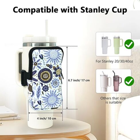 Water Bottle Pouch Compatible with Stanley Cup 40 oz 30 oz, Water Cup Belt Bag Purse with Strap in Saudi Arabia