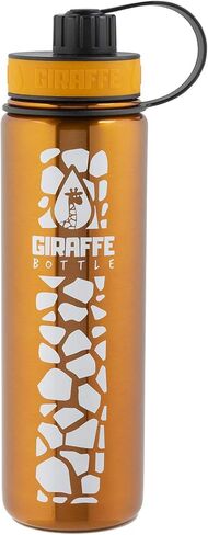 24oz Stainless Steel Drinking Bottle with Insulated and Direct-Drink Lids, Burnt Orange in Kuwait