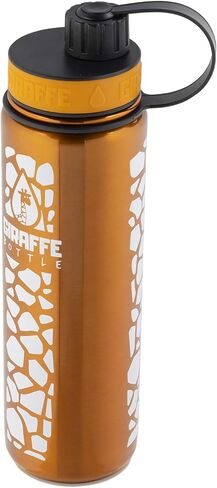 24oz Stainless Steel Drinking Bottle with Insulated and Direct-Drink Lids, Burnt Orange in Kuwait