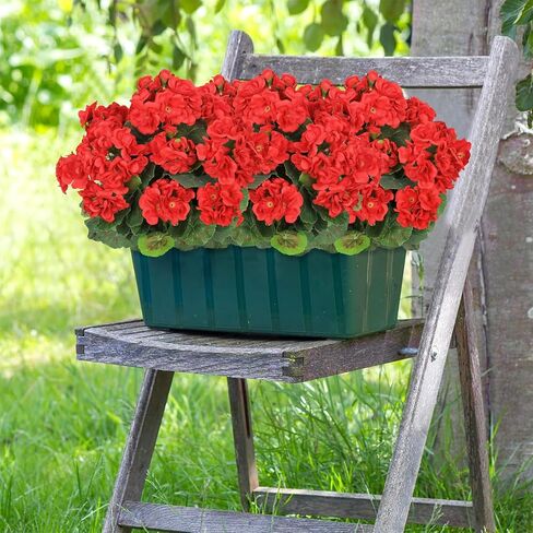 Artificial Flowers for Outdoors, 4 Pack 19'' Pink Geraniums Silk Flowers UV Resistant No Fade Faux Flowers Geraniums Bush for Home Outdoor Garden Porch Window Vase Wedding Decor in Saudi Arabia