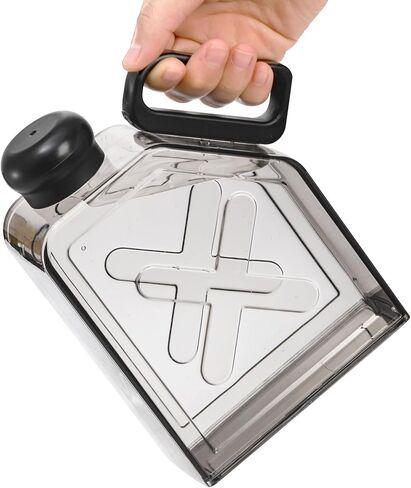 ZEAYEA زجاجة مياه مسطحة محمولة، زجاجة مياه رياضية مسطحة قابلة لإعادة الاستخدام، 35 أونصة، زجاجة مياه بلاستيكية شفافة للسفر للرياضات الخارجية، والتخييم، واللياقة البدنية، وصالة الألعاب الرياضية in Kuwait