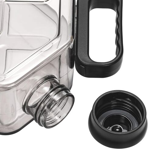 ZEAYEA زجاجة مياه مسطحة محمولة، زجاجة مياه رياضية مسطحة قابلة لإعادة الاستخدام، 35 أونصة، زجاجة مياه بلاستيكية شفافة للسفر للرياضات الخارجية، والتخييم، واللياقة البدنية، وصالة الألعاب الرياضية in Kuwait