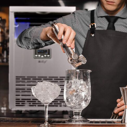 صانعة الثلج التجارية من ديكو شيف 99 رطل كل 24 ساعة سعة تخزين 33 رطل من الفولاذ المقاوم للصدأ رائعة للفنادق والمطاعم والحانات والمنازل والمكاتب تتضمن خراطيم التوصيل ومغرفة الثلج in Kuwait