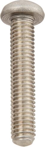 أجزاء صغيرة 18-8 برغي آلة من الفولاذ المقاوم للصدأ، لمسة نهائية سادة، رأس مستدير، محرك فيليبس، يلتقي ASME B18.6.3، طول 5/8 بوصة، ملولب بالكامل، 1/4 بوصة -28 خيط UNF (عبوة من 50) in Kuwait