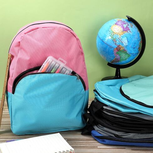 24 Pack Backpack Kids 15 Inch Preschool Backpack Bulk Book Bags with Adjustable Padded Straps for Girls Boys Children Teens Kindergarten Students Back to School Gifts, 8 Assorted Colors in Saudi Arabia
