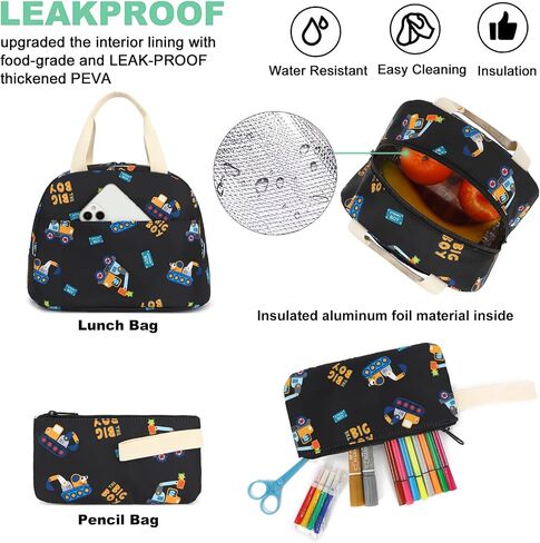School Backpack for Boys, Kids Teens Elementary Middle School Bags Bookbag Set with Lunch Box Pencil Case (Astronaut) in Saudi Arabia
