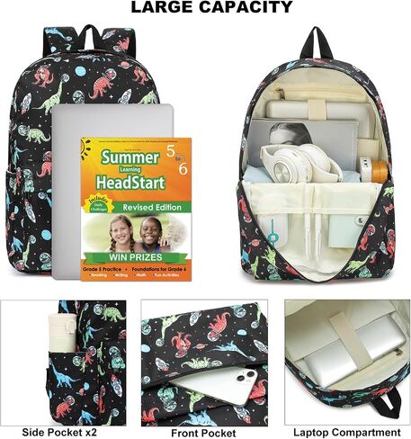 School Backpack for Boys, Kids Teens Elementary Middle School Bags Bookbag Set with Lunch Box Pencil Case (Astronaut) in Saudi Arabia