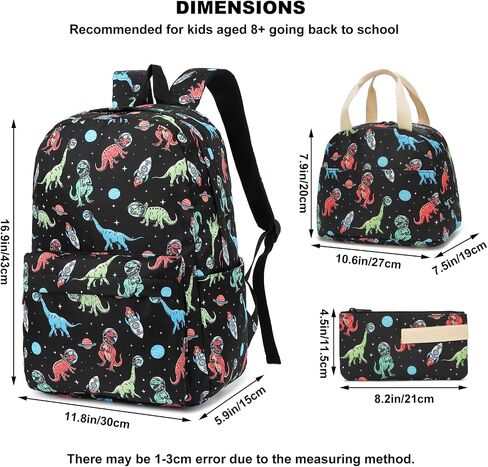 School Backpack for Boys, Kids Teens Elementary Middle School Bags Bookbag Set with Lunch Box Pencil Case (Astronaut) in Saudi Arabia