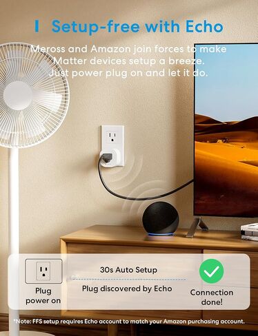 meross Matter Smart Plug Mini, FFS Easy Setup, 100% Privacy Smart Outlet, Compact Size, Support Apple Home, Alexa, Google Home with Schedule and Timer, App and Voice Control, 2.4G Wi-Fi Only (4 Pack) in Saudi Arabia