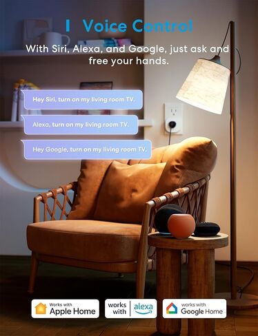 meross Matter Smart Plug Mini, FFS Easy Setup, 100% Privacy Smart Outlet, Compact Size, Support Apple Home, Alexa, Google Home with Schedule and Timer, App and Voice Control, 2.4G Wi-Fi Only (4 Pack) in Saudi Arabia