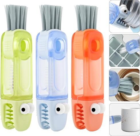 4 in 1 Cup Lid Cleaning Brush,2024 New Cute Rabbit Shaped Multifunctional Cleaning Brush for Bottle Gap Tight Spaces Cup,Portable Cup Mouth Scrubber Lid Crevice Cleaner Brushes in Saudi Arabia