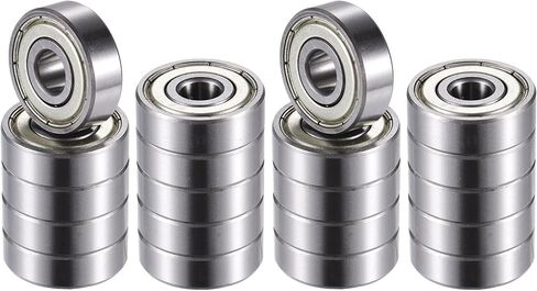 ACROPIX 627ZZ 7x22x7mm Double Metal Shield Single Row Deep Groove Ball Bearings Silver Tone - Pack of 20 in Kuwait