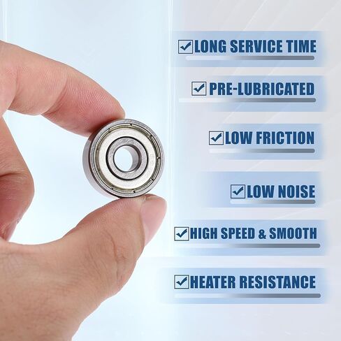 ACROPIX 627ZZ 7x22x7mm Double Metal Shield Single Row Deep Groove Ball Bearings Silver Tone - Pack of 20 in Kuwait