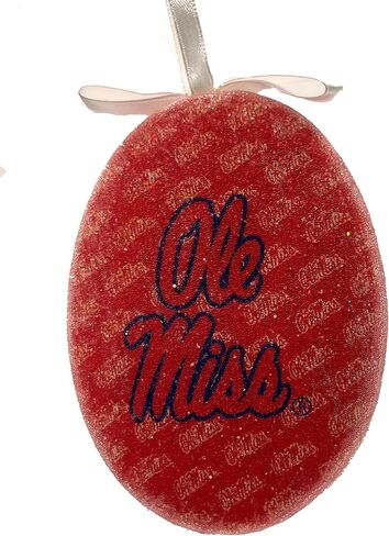U of Miss 4 بوصات طويل القامة على الوجهين زينة عيد الميلاد Ole Miss Red Southern Gentleman Finish Grad هدية عيد ميلاد Rebels Merch Home Office مرخصة رسميًا in Kuwait