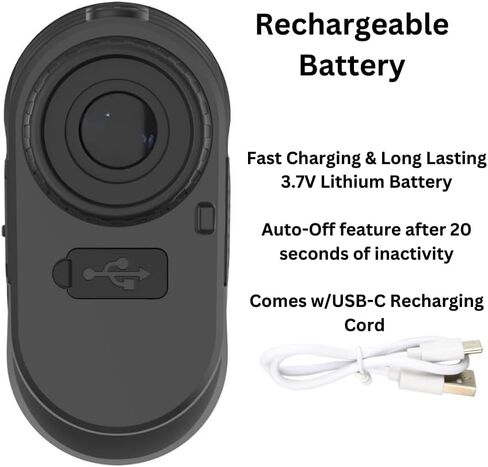 USB-C Rechargeable Laser Rangefinder for Golf & Hunting w/Hard Shell Case, 5Y-1100Y Range, High-Precision, Flag Pole Locking, Slope Mode, Continuous Scan, Magnetic Mount in Saudi Arabia