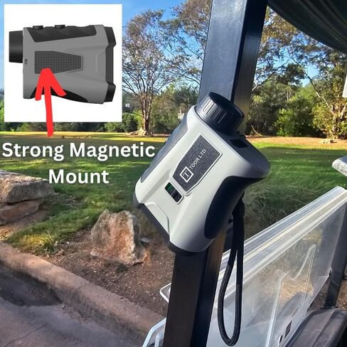 USB-C Rechargeable Laser Rangefinder for Golf & Hunting w/Hard Shell Case, 5Y-1100Y Range, High-Precision, Flag Pole Locking, Slope Mode, Continuous Scan, Magnetic Mount in Saudi Arabia