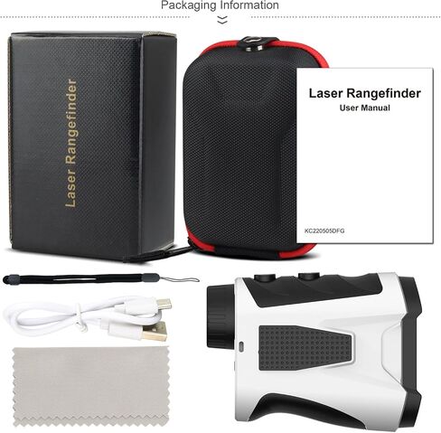 USB-C Rechargeable Laser Rangefinder for Golf & Hunting w/Hard Shell Case, 5Y-1100Y Range, High-Precision, Flag Pole Locking, Slope Mode, Continuous Scan, Magnetic Mount in Saudi Arabia