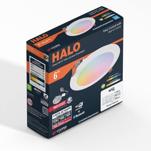 HALO 4 inch Color and Tunable White Slim Canless Smart Wi-Fi LED Recessed Downlight with WiZ Pro in Saudi Arabia
