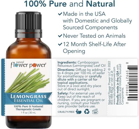 Peppermint Essential Oil, Therapeutic Grade, 100% Pure and Natural, Undiluted for Aromatherapy, 1 fl oz (30mL) in Saudi Arabia