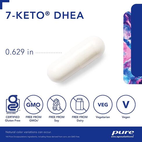 مغلفات نقية 7-KETO DHEA 100 مجم | مكمل مستقلب DHEA فريد لدعم توليد الحرارة وتكوين الجسم الصحي* | 120 كبسولة in Kuwait