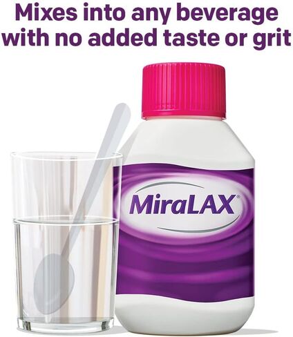 Miralax Laxative Powder for Solution Unflavored - 26.9 oz, Pack of 2 in Saudi Arabia