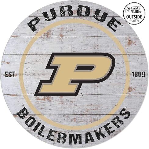 علامة دائرة للطقس من Purdue Boilermakers للاستخدام الداخلي والخارجي، مقاس 20 × 20 بوصة، تعرض روح فريقك مع هذه اللوحة الفنية الجدارية الفريدة من نوعها من Purdue Boilermakers in Saudi Arabia