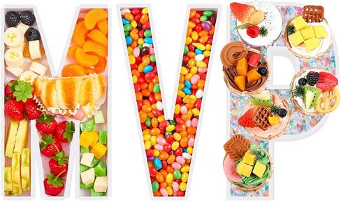 3 Sets 11.81" Charcuterie Letters Fillable Cardboard Letter Boxes Display Form Trays for Food Treats for Happy Birthday Party Watching the Football Game Wedding Father's Day Decoration(DAD) in Saudi Arabia
