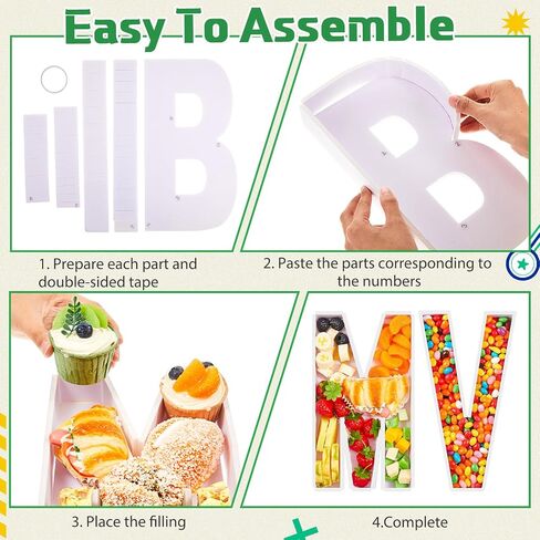 3 Sets 11.81" Charcuterie Letters Fillable Cardboard Letter Boxes Display Form Trays for Food Treats for Happy Birthday Party Watching the Football Game Wedding Father's Day Decoration(DAD) in Saudi Arabia