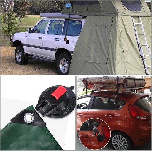 2 Pcs Heavy Duty Suction Cup Anchor with Double Heads Strap Hooks Multipurpose Suction Cup Hooks Tie Down Suction Cup Anchor Hook for Camping Trap Car Awning Home Kitchen or Dogs in Saudi Arabia