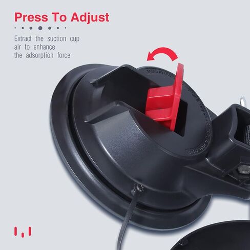 2 Pcs Heavy Duty Suction Cup Anchor with Double Heads Strap Hooks Multipurpose Suction Cup Hooks Tie Down Suction Cup Anchor Hook for Camping Trap Car Awning Home Kitchen or Dogs in Saudi Arabia