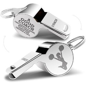 Whistle Thank You Cheerleading Gifts for Coaches Teachers Whistle Emergency Coach Referee Lifeguard Loud Whistle for Women Referees Coaches Sports Coaches Whistle with Lanyard Cheer Coach Gift.