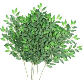 17 Pcs Artificial Italian Ruscus Greenery Stems 28in Faux Floral Leaf Vines Hanging Greenery Spray for Wedding Party Arch Floral Table Centerpieces Floral Arrangement Decor in Kuwait