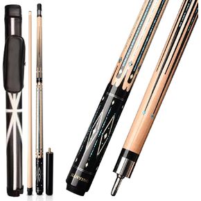 Jianying Pool Cue Stick, Billiard Cue Sticks with Hard Case and Extension, 2-Pieces 58" Pool Table Sticks, 10.5/11.5/12.5 mm Tip Pool Queue