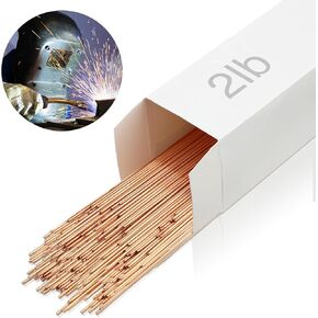 Blulu TIG Welding Rod ER70S-6 Mild Steel TIG Filler Rod Carbon Steel TIG Welding Rod 2lb (1/16" x 16")