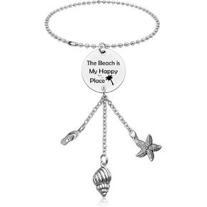 Beach Lover Gift Car Hanging Ornament for Beach Lover Beach Themed Gifts for Women Girl Teens Funny Vacation Gift from Friends Car Rear View Mirror Hanging Accessories for Ocean Lover