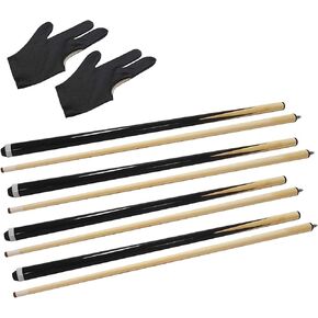 Pool Sticks 2-Piece 58 Inch Wooden Billiard Cue Hard Wood Pool Cues 18 oz Economic Cues Good for House and Bar Use American Pool Game Practice Cues for Begginer Starters, 4 Pack