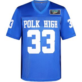 AL Bundy Football Jersey,33 Polk High Shirt Mens Blue Jerseys S-3XL