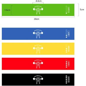 Elastic Rubber Resistance Bands for Fitness Workout Pack of 6