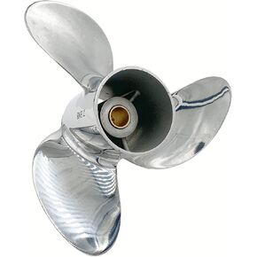 Boat Propeller 7.8x8 Fit for Tohatsu Outboard 5HP-6HP 3 Blades Stainless Steel Prop SS 12 Tooth Propel RH OEM NO: 3R1B64514-2 7.8x8