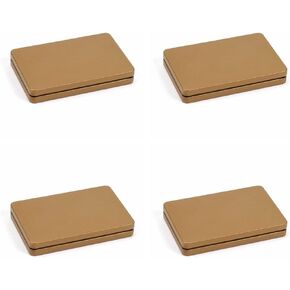 4Pcs Rectangle Tinplate Box, Metal Empty Box Container Storage Tin Box with Lid for Candy Jewelry Makeup Pill Organize in Saudi Arabia