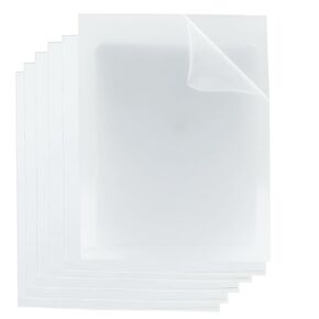 Hitefu 6 Pack Clear Acrylic Sheets - 5" x 7" Transparent Plastic Plexiglass Panels with Protective Cover Plexi Glass Board for Signs, Photo Picture Frame, Art Craft, DIY Display Projects, 2mm Thick
