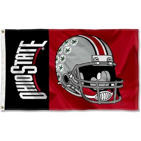 Ohio State Buckeyes Football Helmet Flag