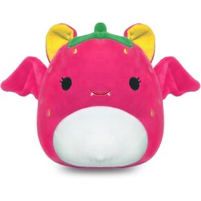 ROMINVIC Strawberry Bat Plush,8 inch Stuffed Animal Bat Plush Pillow, 3D Kawaii Bat Plushie Stuffed for Christmas Birthday Kids Gifts Home Decoration