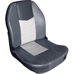 Wise 3340-1788 Quantum Series Fold Down Fishing Boat Seat, Jazz Black/Marble Grey/Charcoal