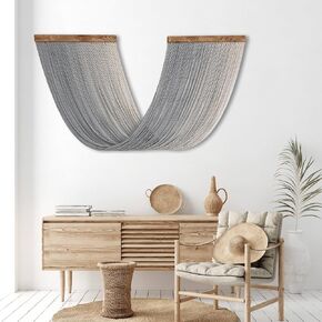 Knots & Beyond 'Ombre' Collection - Large Macrame Wall Hanging, Dip Dyed Yarn Tapestry, Boho Wall Art for Modern Bohemian Decoration, Handcrafted Fiber Art by Women Artisans