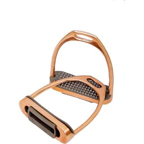 Lenza Gloss Rose Gold FILLIS Stirrups Horse Riding S/Steel with Black Tread 4.75" Personalized Gifts for Him Her