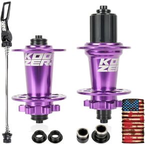 MTB Hub, 32 Holes 72 Click Sound 6 Pawls Full Aluminum Disc Brake Bearing HG Hubs Purple, Compatible with KOOZER XM490 PRO, for Shimano 8-11s Cassette, for Sram 8-12s PG Series